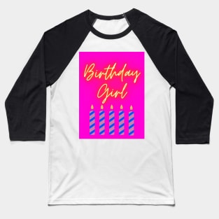 Birthday Girl Five Years Old Baseball T-Shirt